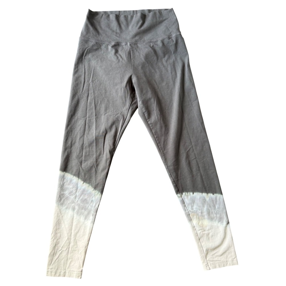 OFFLINE by Aerie OG High Rise Leggings Gray White Dip Dye Size Large L Y2K